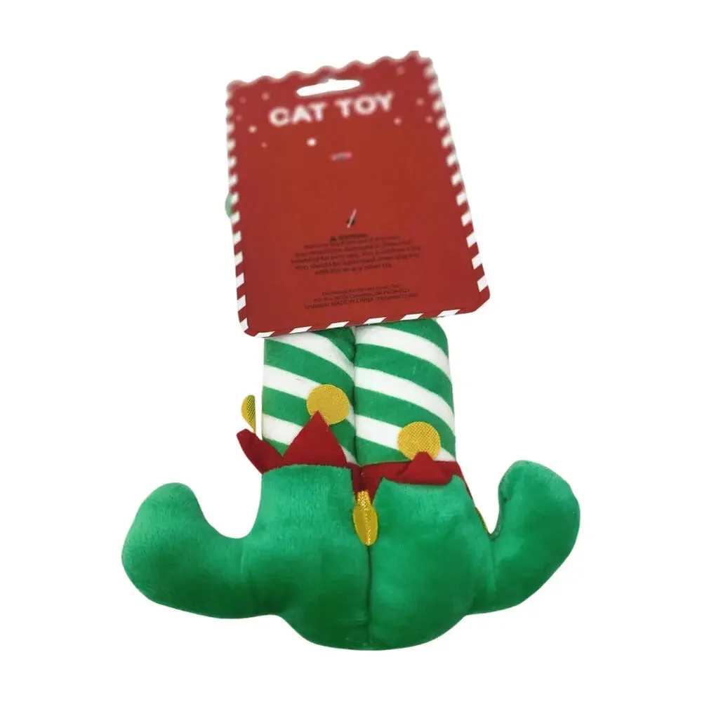 Christmas Stocking Elf Plush soft Catnip Toy Pet Cat Kitten Toy Gift